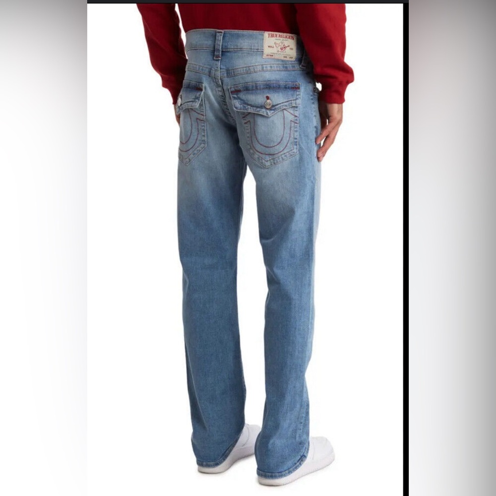 TRUE‎ RELIGION Ricky Flap Relaxed Straight Fit Jeans Size 38